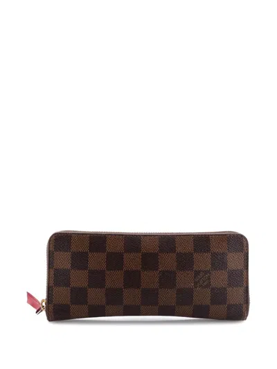 Pre-owned Louis Vuitton Clemence Wallet Damier Small Wallets In Brown