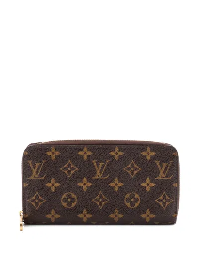 Pre-owned Louis Vuitton Zippy Wallet Monogram Canvas Small Wallets In Brown