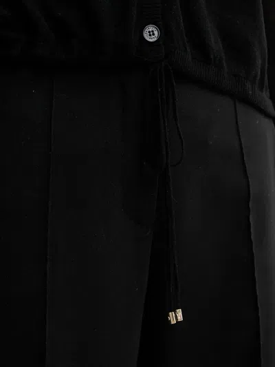 Patrizia Pepe Semi-sheer Cardigan In Black