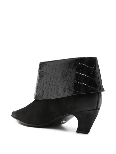 Marc Ellis 55mm Croc Embossed Boots In Multi