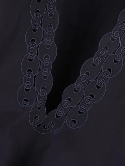 Gucci V-neck Shirt In Blue