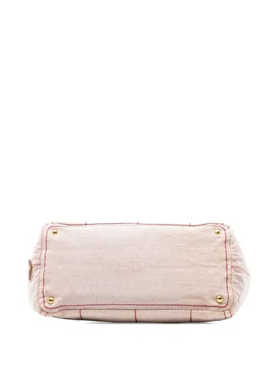 Pre-owned Prada 2013-2025 Canvas Canapa Logo Satchel In Brown
