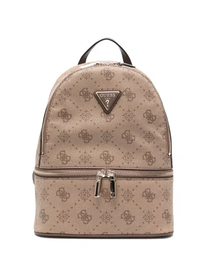 Guess Usa Silia Monogram-pattern Backpack In Purple