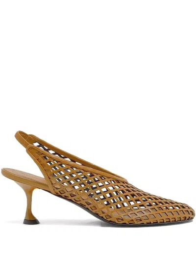 Proenza Schouler Tee Perforated Slingback Pumps In Brown