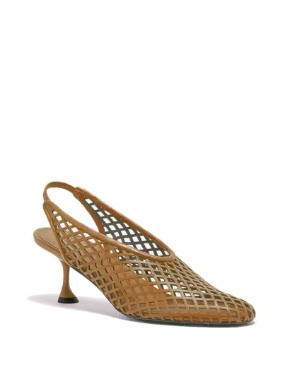 Proenza Schouler Tee Perforated Slingback Pumps In Brown
