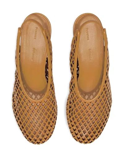 Proenza Schouler Tee Perforated Slingback Pumps In Brown