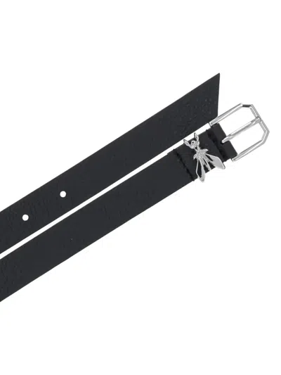 Patrizia Pepe Fly Buckle Belt In Black