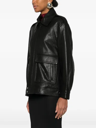 Nour Hammour Drey The It Girl Leather Jacket In Black