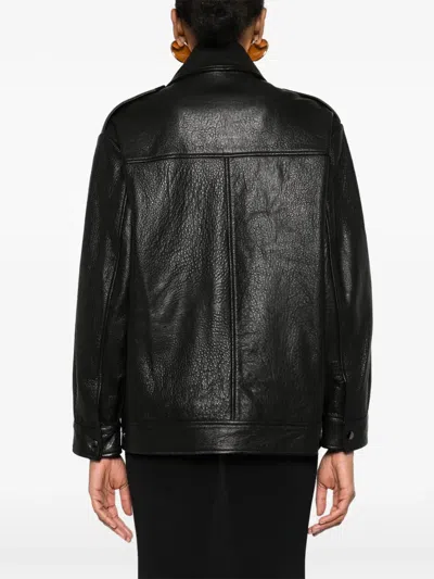 Nour Hammour Drey The It Girl Leather Jacket In Black