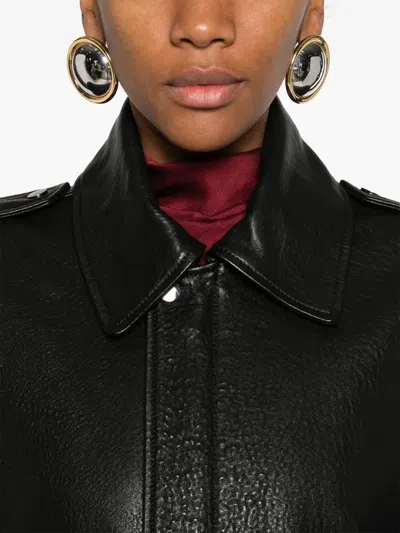 Nour Hammour Drey The It Girl Leather Jacket In Black