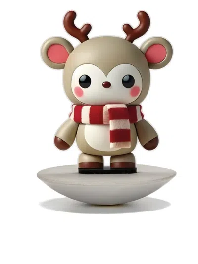 Linee Recanati Scarf Reindeer Figure In Neutral