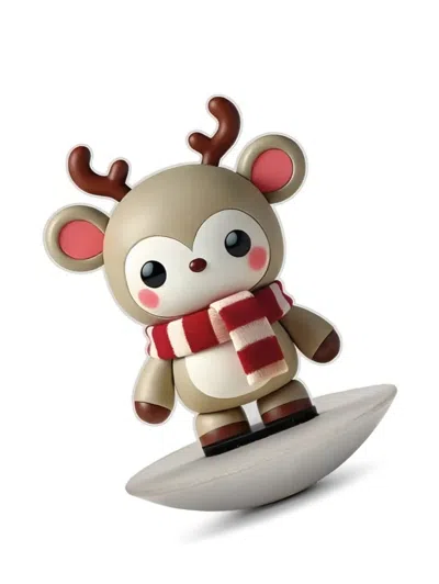 Linee Recanati Scarf Reindeer Figure In Neutral