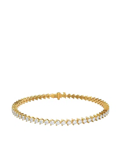 Tilla 14k Yellow Gold Diamond Tennis Bracelet In Gold