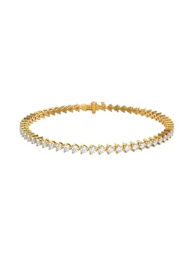 Tilla 14k Yellow Gold Diamond Tennis Bracelet In Gold