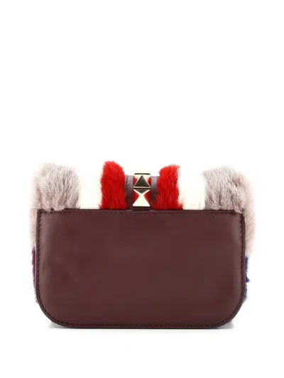 Pre-owned Valentino Garavani Glam Lock Shoulder Bag Mink Small Crossbody Bag In Multi