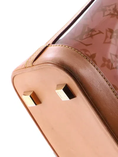 Pre-owned Louis Vuitton Sac Ambre Handbag Monogram Vinyl Pm Tote Bag In Brown