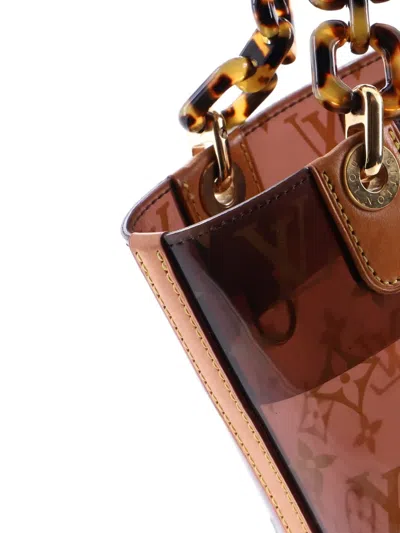 Pre-owned Louis Vuitton Sac Ambre Handbag Monogram Vinyl Pm Tote Bag In Brown