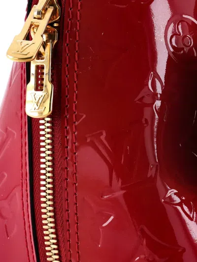 Pre-owned Louis Vuitton Alma Handbag Monogram Vernis Pm Satchel In Pink