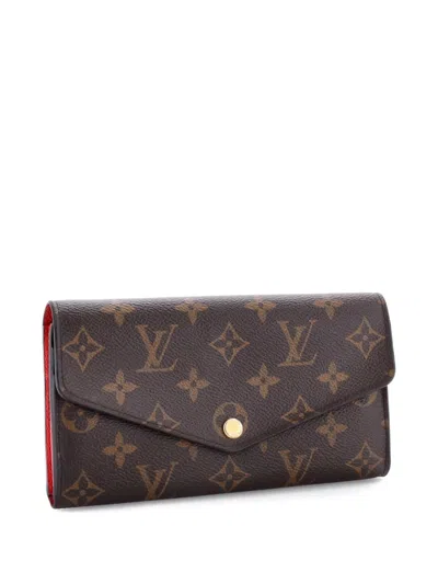 Pre-owned Louis Vuitton Sarah Wallet Nm Monogram Canvas Small Wallets In Brown