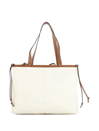 Pre-owned Loewe Cushion Canvas Large Tote Bag In Neutral