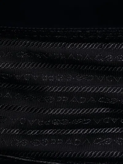 Pre-owned Prada Cahier Convertible City Calf And Saffiano Medium Shoulder Bag In Black