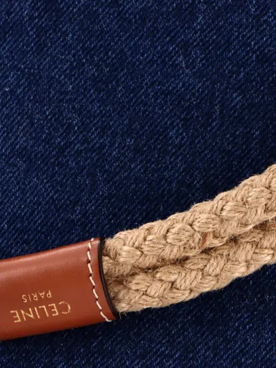 Pre-owned Celine Rope Denim Small Bucket Bag In Blue