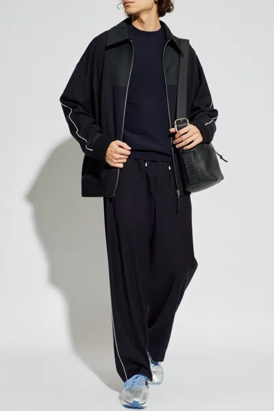 Loewe X Louis Wain Embroidered Wool Sweater In Blue