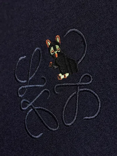 Loewe X Louis Wain Embroidered Wool Sweater In Blue
