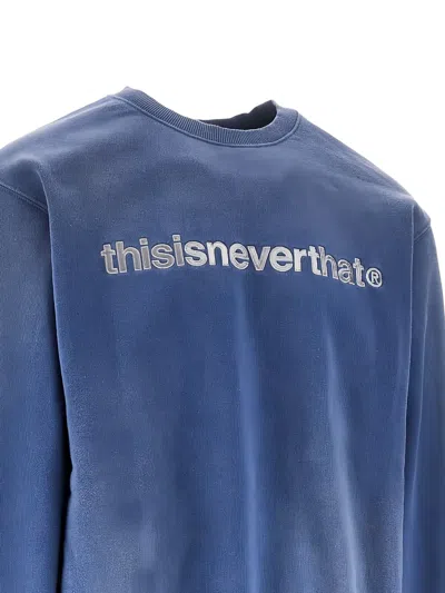 This Is Never That Logo-print Sweatshirt In Blue