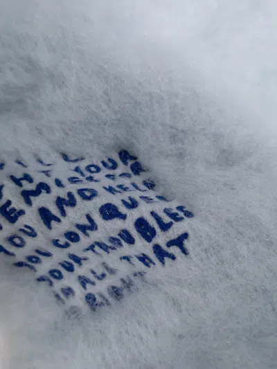 Loewe X Louis Wain Appliqué Fringed Scarf In Blue