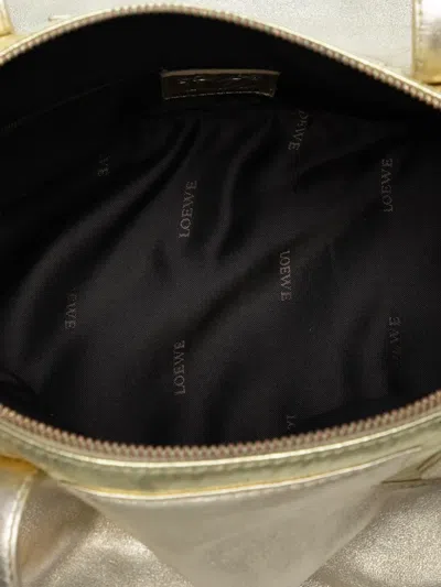 Pre-owned Loewe 2007 Metallic Leather Handbag In Gold