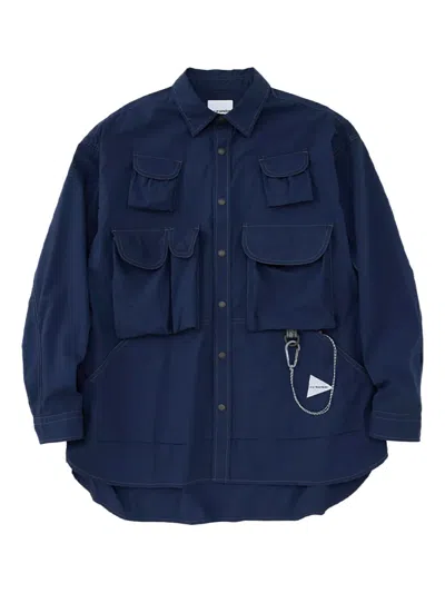 And Wander Pocket Shirt "multi (rainbow)" In Blue