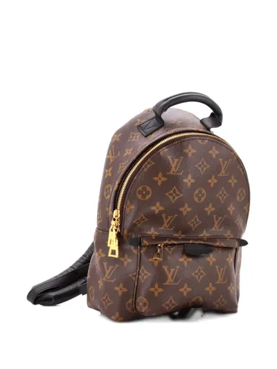 Pre-owned Louis Vuitton Palm Springs Monogram Canvas Pm Backpack In Brown