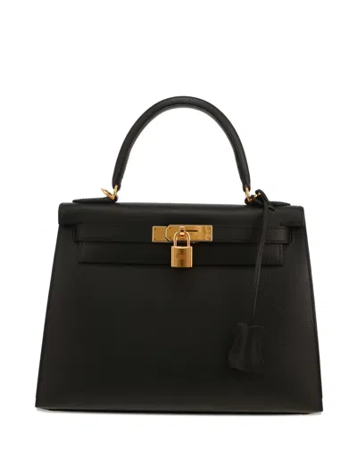Pre-owned Hermes 2020 Kelly 28 Tote Bag In Black