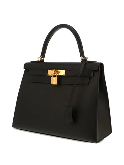 Pre-owned Hermes 2020 Kelly 28 Tote Bag In Black