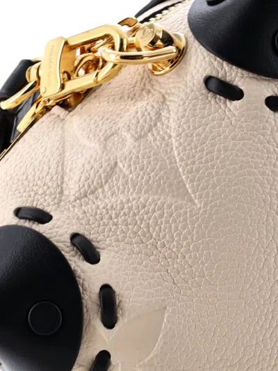 Pre-owned Louis Vuitton Petite Malle Souple Handbag Wild At Heart Monogram Empreinte Giant Crossbody Bag In Black