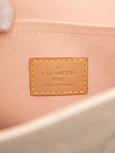 Pre-owned Louis Vuitton 2004 Monogram Vernis Biscayne Bay Gm Shoulder Bag In Pink