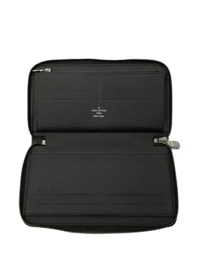 Pre-owned Louis Vuitton 2021-2025 Monogram Eclipse Zippy Organizer Wallet Long Wallets In Black