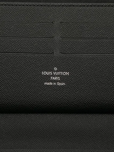 Pre-owned Louis Vuitton 2021-2025 Monogram Eclipse Zippy Organizer Wallet Long Wallets In Black