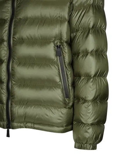 Add Green Quilted Down Jacket With Hood Men In Green