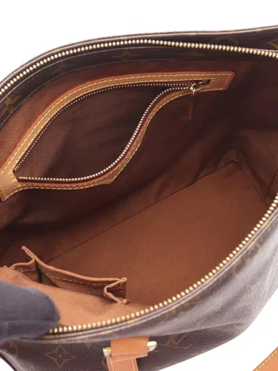 Pre-owned Louis Vuitton 2002 Monogram Cabas Piano Tote Bag In Brown