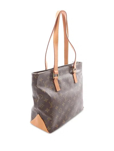 Pre-owned Louis Vuitton 2002 Monogram Cabas Piano Tote Bag In Brown