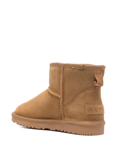 Keys Ankle Suede Boots In Brown
