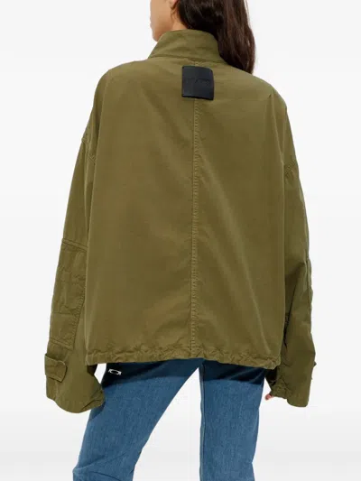 Attico Pockets Detail Jacket In Green