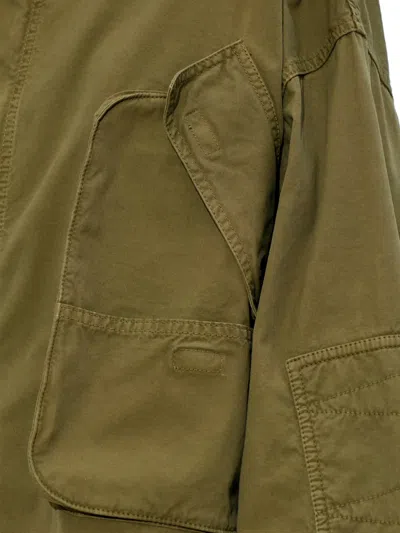 Attico Pockets Detail Jacket In Green