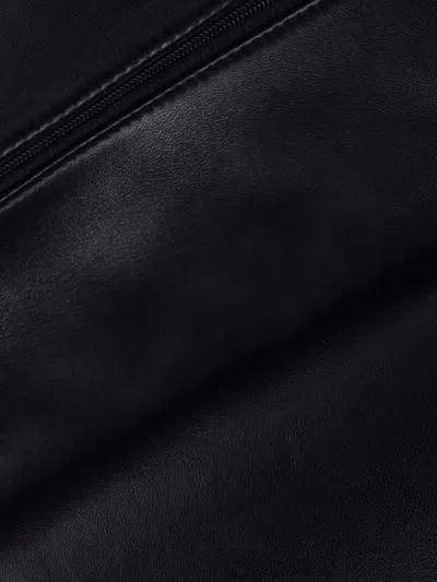 Pre-owned Chanel Classic Double Flap Bag Quilted Lambskin Jumbo Shoulder Bag In Black