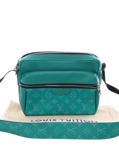 Pre-owned Louis Vuitton 2019 Monogram Taigarama Outdoor Messenger Crossbody Bag In Green