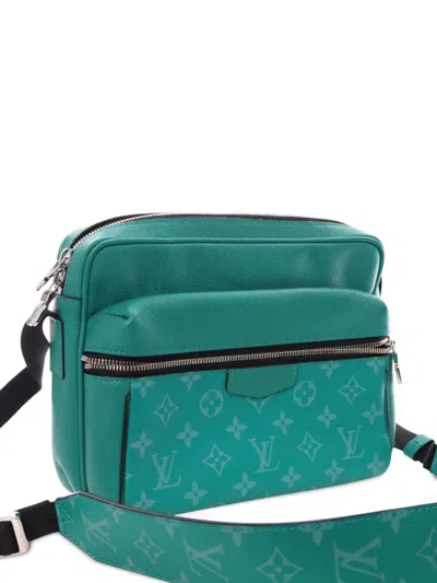 Pre-owned Louis Vuitton 2019 Monogram Taigarama Outdoor Messenger Crossbody Bag In Green