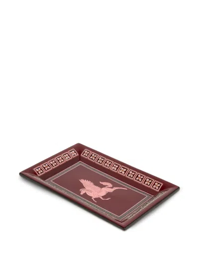 Etro Home Heraldic-motif Ceramic Tray (29.5cm X 20cm) In Multi