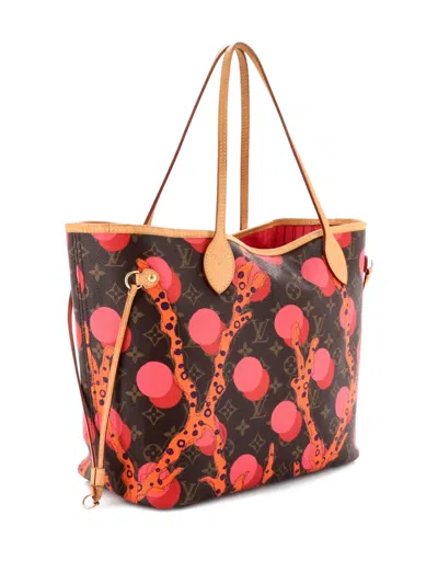 Pre-owned Louis Vuitton Neverfull Nm Limited Edition Monogram Ramages Mm Tote Bag In Brown